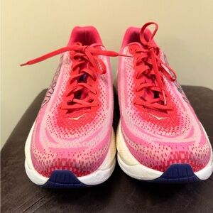 Hoka Women's Vibrant Pink and Red Running Shoes